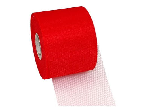 [90220482 1319072] Pattberg Textilband Verona Tüll 7.2 cm x 50 m, Rot