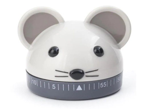 [90220494 1332379] Kikkerland Küchentimer Maus Weiss
