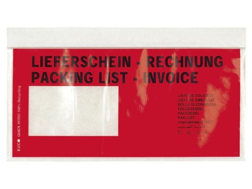 [90035547 205685] ELCO Dokumententasche Quick Vitro C6/5 Fenster links, 250 Stück