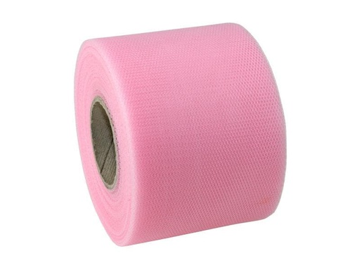 [90220840 1319080] Pattberg Textilband Verona Tüll 7.2 cm x 50 m, Hellrosa