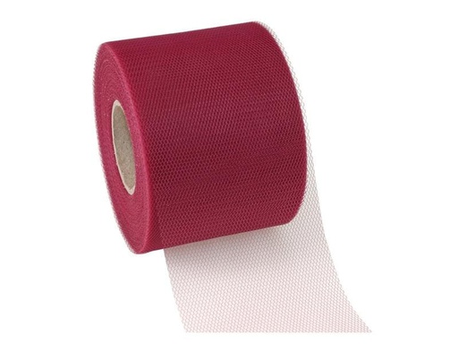 [90220915 1319073] Pattberg Textilband Verona Tüll 7.2 cm x 50 m, Bordeaux
