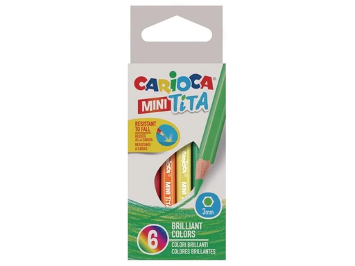 [90035659 722717] Carioca Farbstifte Mini Tita 6 Stück, Mehrfarbig