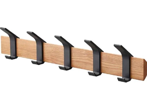 [90221135 1332116] Yamazaki Garderobenleiste Rin 5 Haken, Braun/Schwarz
