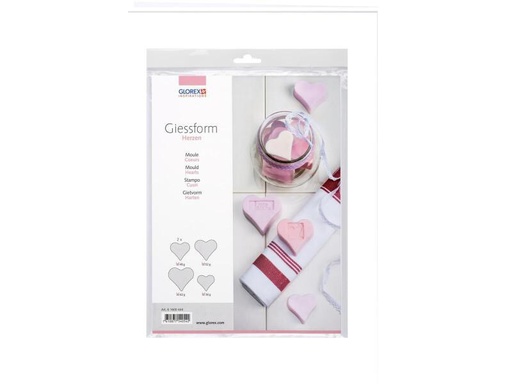 [90035768 628051] Glorex Giessform Herzen  50 - 65 mm