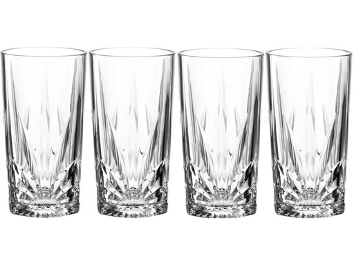 [90221323 1344546] Leonardo Longdrinkglas Capri 390 ml, 4 Stück, Transparent