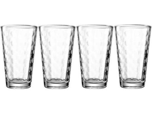 [90221326 1344531] Leonardo Longdrinkglas Optic 540 ml, 4 Stück, Transparent