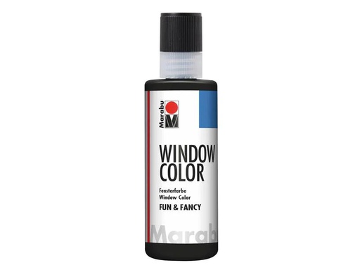 [90035791 1168255] Marabu Fensterfarbe fun &amp; fancy 073 80 ml, Schwarz