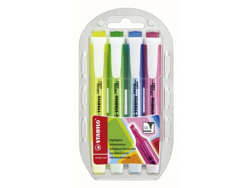 [90035949 130897] STABILO Textmarker Swing Cool 4 Stück