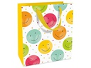 Braun + Company Geschenktasche Happy Smileys 26 x 36 x 13 cm, Mehrfarbig