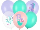 Partydeco Luftballon Meereswelt Grün/Rosa/Violett, Ø 30 cm, 6 Stück