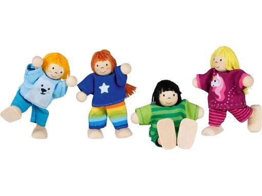 [90222299 1327017] Goki Biege Puppe Kinder-Clique 4-teilig