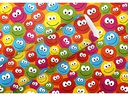 Braun + Company Geschenkpapier Just Smileys 80 g/m², Mehrfarbig, 70 cm x 2 m