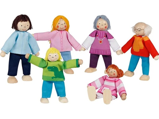 [90222373 1327018] Goki Biege Puppe Moderne Familie 6-teilig