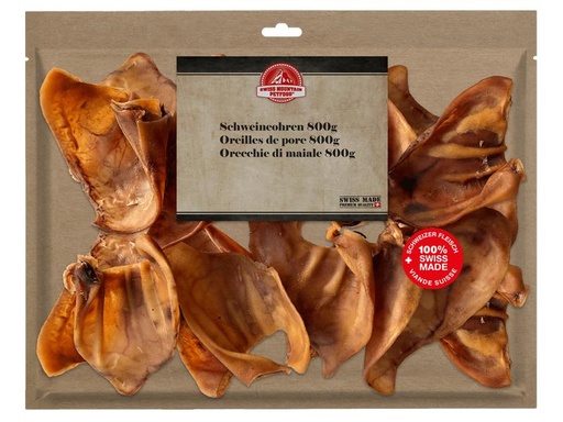 [90036087 1135709] Swiss Mountain Petfood Schweineohren, 800 g