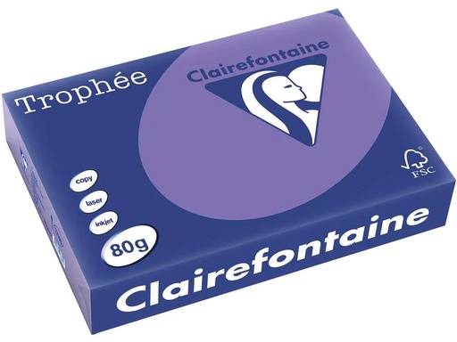 [90222681 1333049] Clairefontaine Kopierpapier Trophée A4, 80 g/m², Violett, 500 Blatt