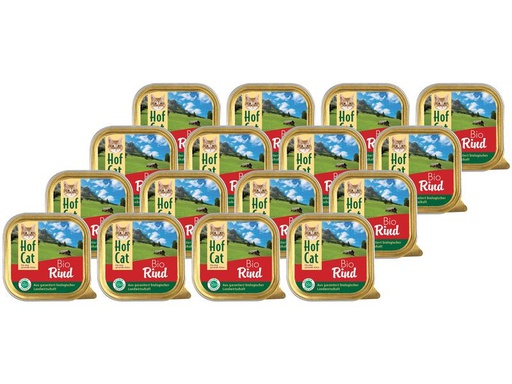 [90222841 1345001] HofCat Nassfutter Rind, 16 x 100g