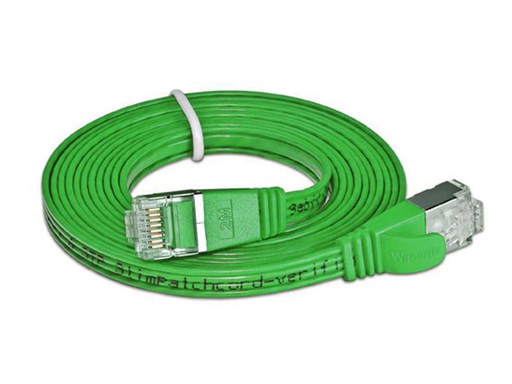 [90036125 314768] SLIM Slimpatchkabel RJ-45 - RJ-45, Cat 6, STP, 0.25 m, Grün