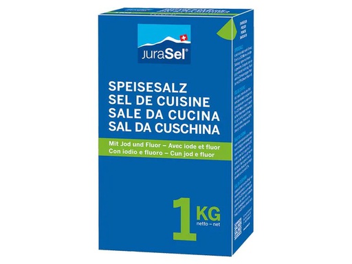 [90036142 903514] Schweizer Salinen Speisesalz mit Jod und Fluor 1 kg