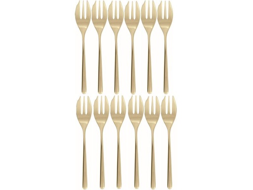 [90223246 1258472] Sambonet Kuchengabel Linear 12 Stück, Champagner