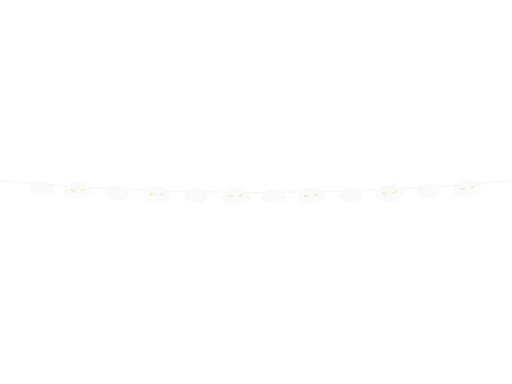 [90223359 1330559] Partydeco Girlande Wolken 145 x 5.5 cm, Weiss