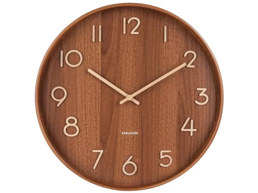 [90223406 1327814] KARLSSON Wanduhr Pure Ø 40 cm, Dunkelbraun