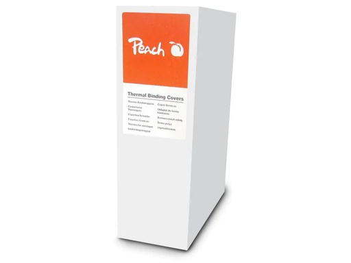 [90036333 976011] Peach Einbanddeckel für 100 Blatt, 200 g/m², 10 Stück, Weiss