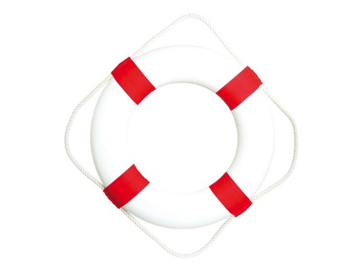 [90223446 1331213] Dekomat AG Aufhänger Rettungsring Ø 50 cm, Rot/Weiss