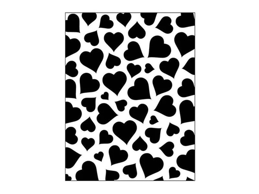 [90003617 1168789] Creativ Company Prägeschablone 11 x 14 cm, Herzen