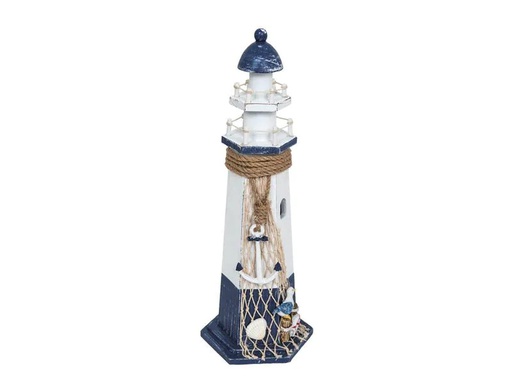 [90223581 1331208] Dekomat AG Aufsteller Leuchtturm mit Anker 37 x 12 cm