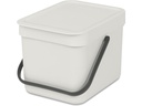 Brabantia Komposteimer Sort & Go 6 l, Hellgrau
