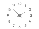NeXtime Wanduhr Small Hands Ø 48 cm Schwarz