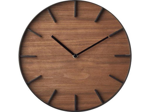 [90224059 1332118] Yamazaki Wanduhr Rin Ø  26.5 cm, Braun/Schwarz