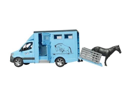 [90224102 1286559] Bruder Spielwaren MB Sprinter Tiertransporter mit 1 Pferd