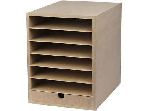 [90224123 1043834] Creativ Company Schubladenbox A4 6 Fächer, 1 Schublade