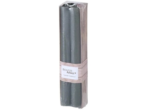 [90224152 1344750] Boltze Stabkerze Melia 20 cm, Grau, 4 Stück