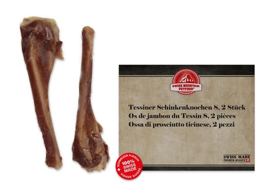 [90036572 1211980] Swiss Mountain Petfood Tessiner Schinkenknochen S, 2 Stk. à 40 - 60 g