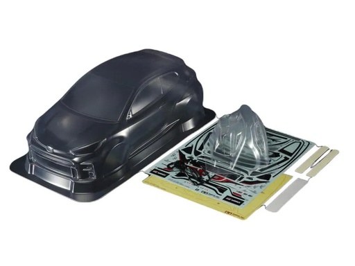 [90224400 1312285] Tamiya Karosserie Toyota GR Yaris, unlackiert, 1:10