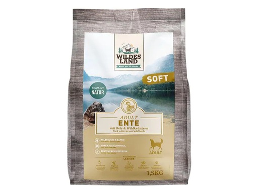[90224562 1348541] Wildes Land Halbfeuchtfutter Ente mit Reis &amp; Wildkräutern 1.5 kg