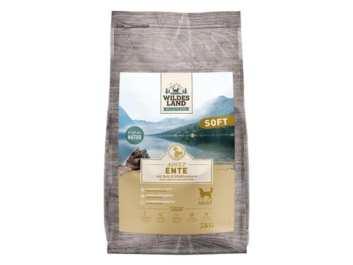 [90224583 1348542] Wildes Land Halbfeuchtfutter Ente mit Reis &amp; Wildkräutern 5 kg