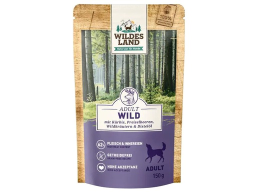 [90224615 1348514] Wildes Land Nassfutter Wild mit Kürbis &amp; Preiselbeeren 150 g