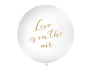 Partydeco Luftballon Love is in the air Ø 1 m, Gold/Weiss