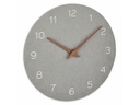 TFA Dostmann Wanduhr Analog mit Holz-Optik Ø 29.7 cm, Betongrau