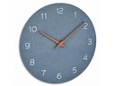 TFA Dostmann Wanduhr Analog mit Holz-Optik Ø 29.7 cm, Taubenblau