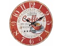 TFA Dostmann Wanduhr Vintage Coffee Ø 33.7 cm, Rot/Beige