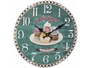 TFA Dostmann Wanduhr Vintage Cupcakes Ø 33.7 cm, Mehrfarbig