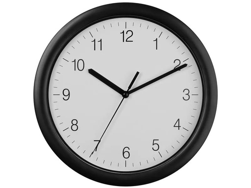 [90224899 1348929] TFA Dostmann Wanduhr mit Sweep Ø 25.4 cm, Schwarz
