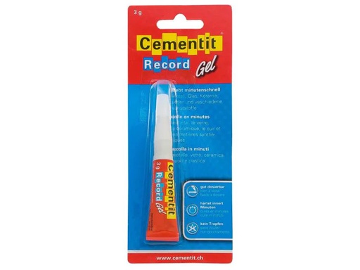 [90036864 907811] Cementit Alleskleber KlebRecord Gel 1 Stück, Transparent