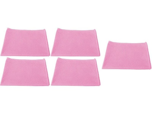 [90225308 1350843] Edi Baur Mikrofaser-Reinigungstuch 5 Stück, Rosa