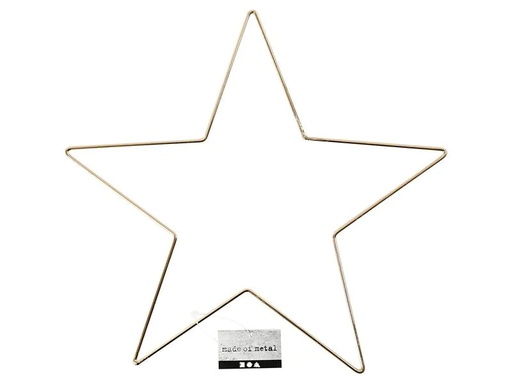 [90037004 1103938] Creativ Company Metallstern Stern Ø 30 cm, Gold