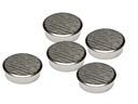 Franken Haftmagnet Chrom Ø 22 mm, 5 Stück, Silber